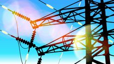 High-voltage Support Royalty Free Stock Photo High-voltage Support Royalty Free Stock Photo