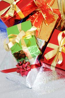 Multi-colored Gift Boxes Stock Images Multi-colored Gift Boxes Stock Images