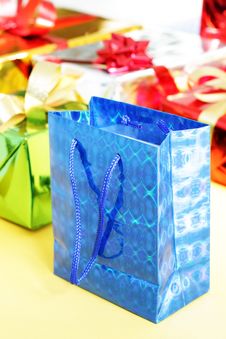 Multi-colored Gift Boxes Stock Photos Multi-colored Gift Boxes Stock Photos