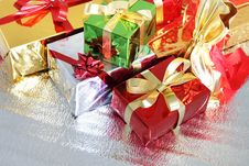Multi-colored Gift Boxes Royalty Free Stock Images Multi-colored Gift Boxes Royalty Free Stock Images