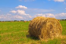 Straw Bales On Field Royalty Free Stock Images Straw Bales On Field Royalty Free Stock Images