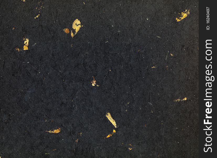 Blank sheet of black hand-made paper