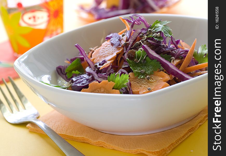 Bowl of fresh vegetable salad