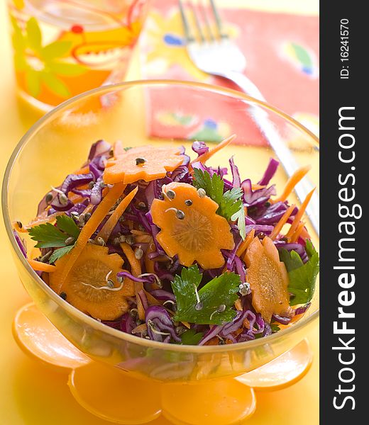 Bowl of fresh vegetable salad