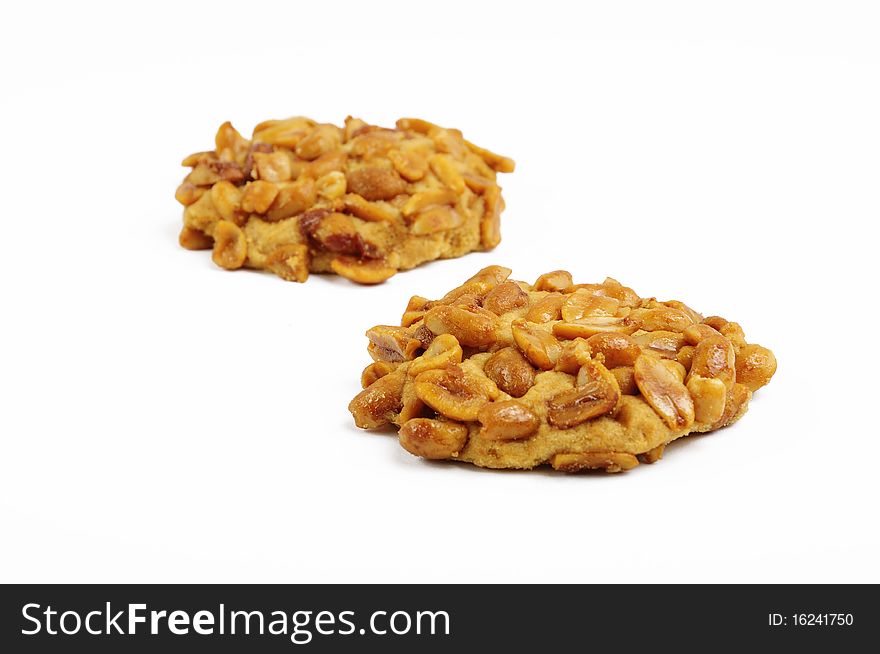 Two cakes isolated on the white background