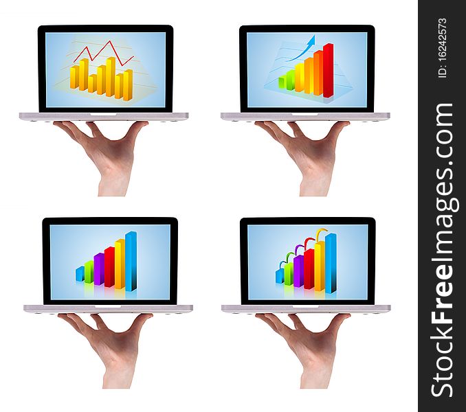 Dimensional Colorful Chart Collection In Laptop 1