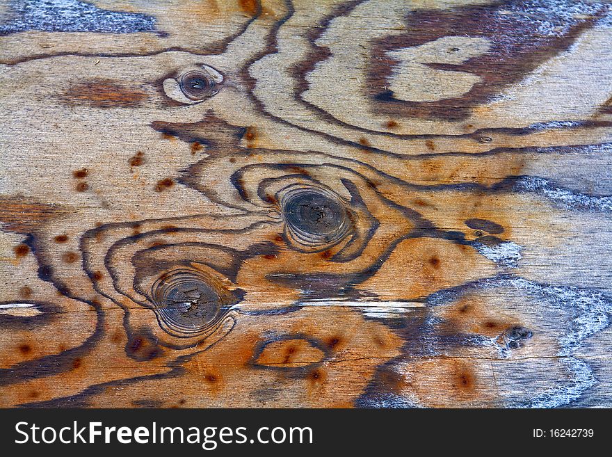 Close up of the wood of an old and rusty box. Close up of the wood of an old and rusty box