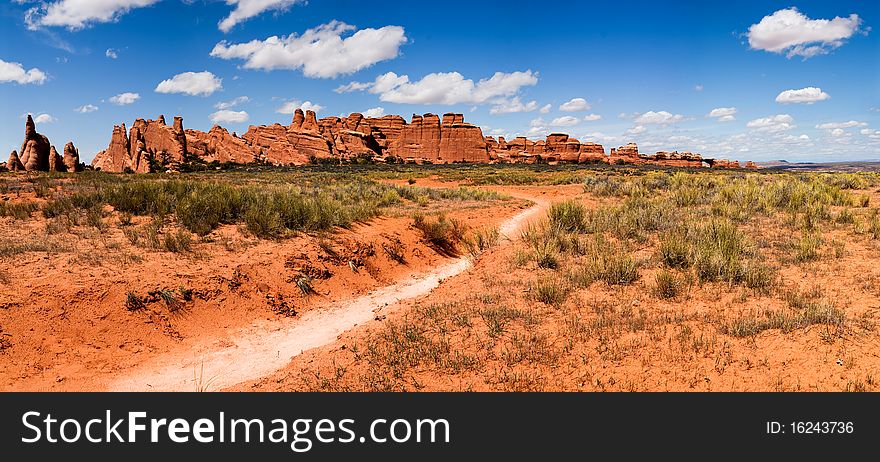 Panorama: midwest desert landscape in Utah. Panorama: midwest desert landscape in Utah