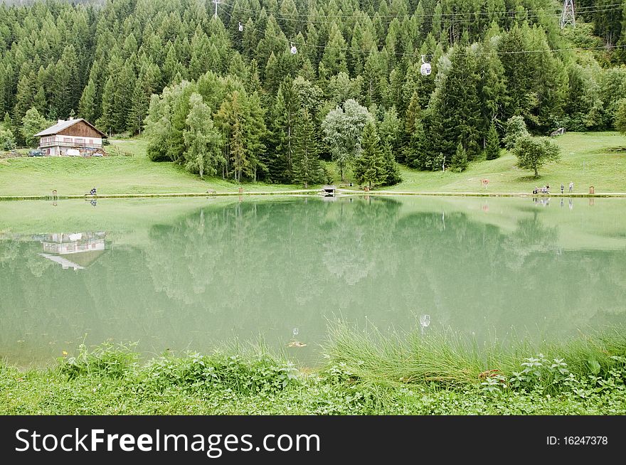 The village of Le Praz, close to the Vanoise National Park has a lake, and wonderful scenery. The village of Le Praz, close to the Vanoise National Park has a lake, and wonderful scenery