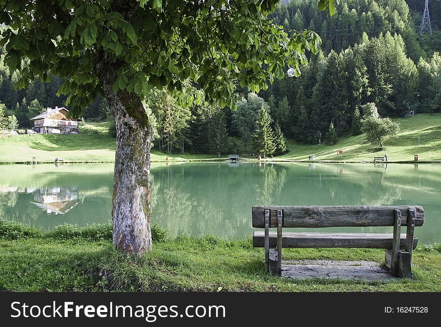 The village of Le Praz, close to the Vanoise National Park has a lake, and wonderful scenery. The village of Le Praz, close to the Vanoise National Park has a lake, and wonderful scenery