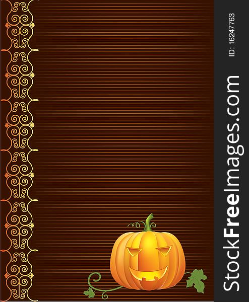 Vector postcard elements for Halloween. Vector postcard elements for Halloween