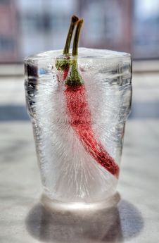 Chili And Ice Royalty Free Stock Photo