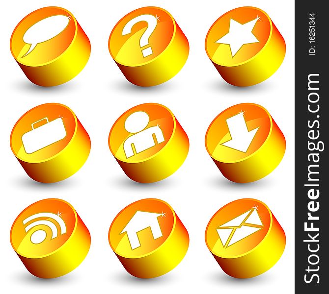 Orange web icons