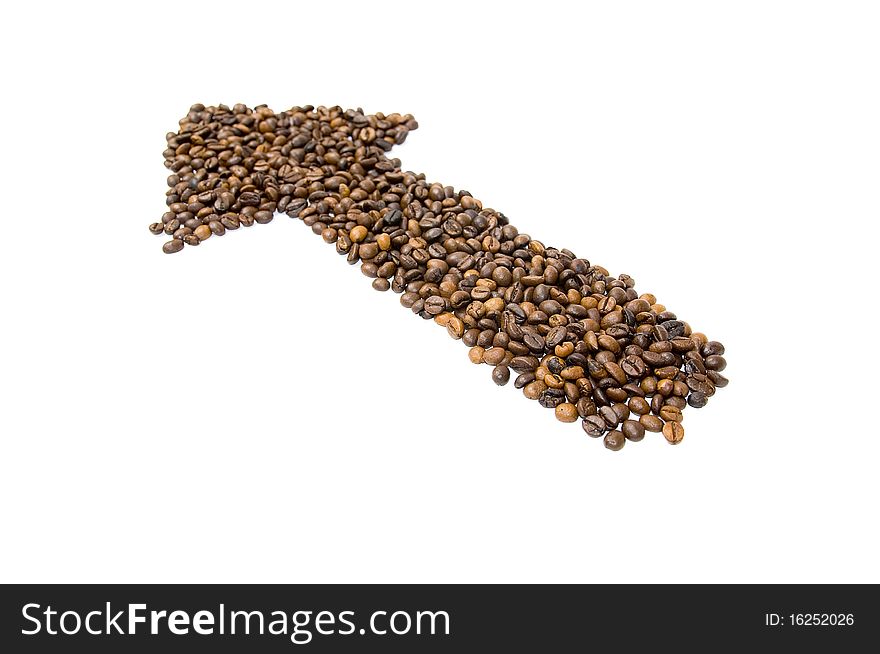 Arrow Made Of Coffee Beans