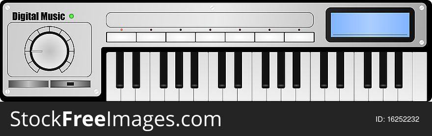 A synthesizer for composition of digital music. A synthesizer for composition of digital music.