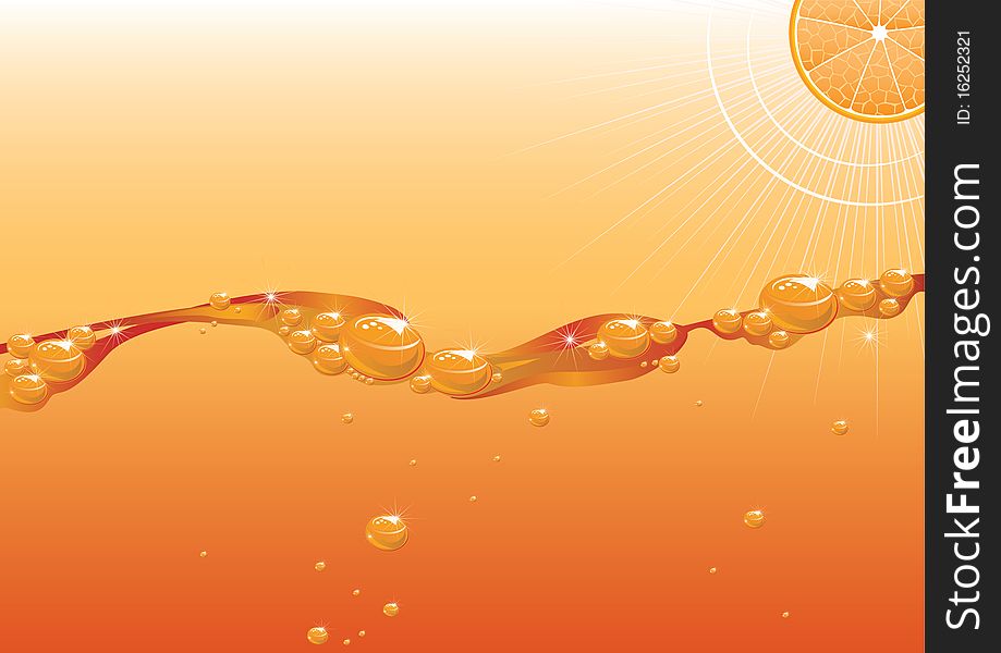 Background looked like waves of orange juice