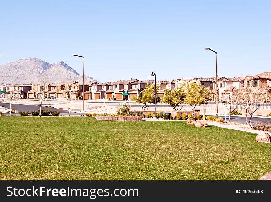 Suburban houses in a quiet southwestern neighborhood. Suburban houses in a quiet southwestern neighborhood