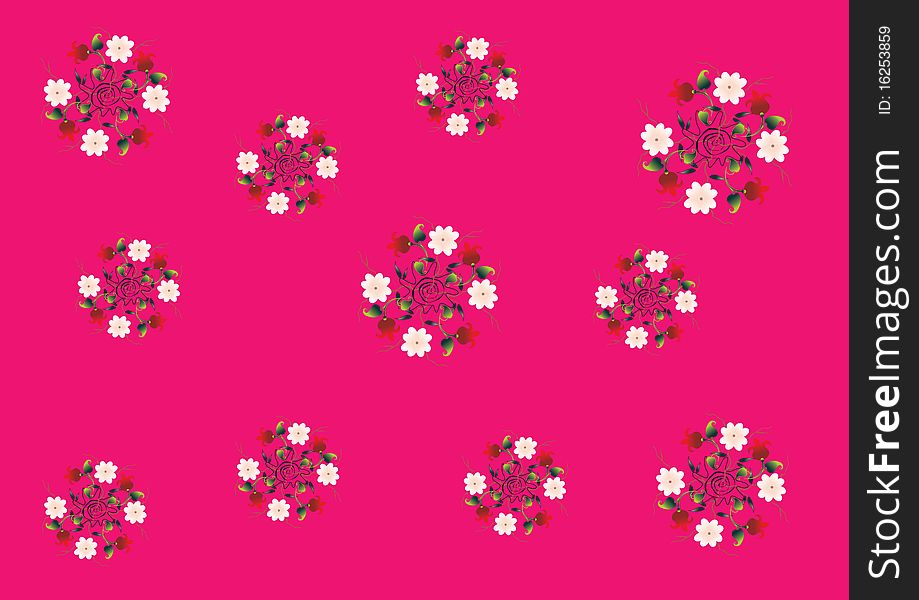 Flower on a pink background