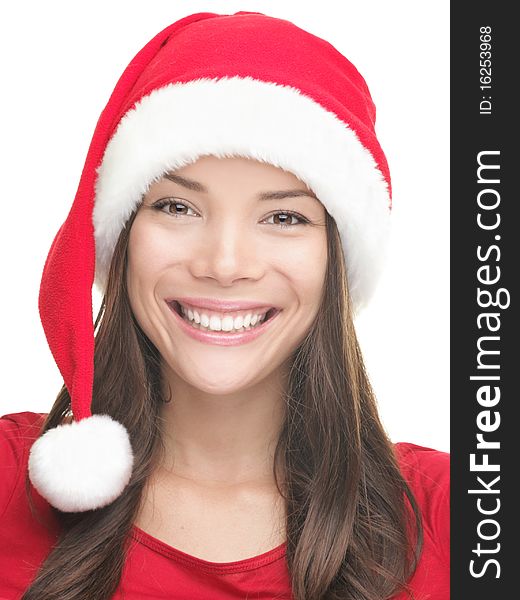 Christmas girl smiling