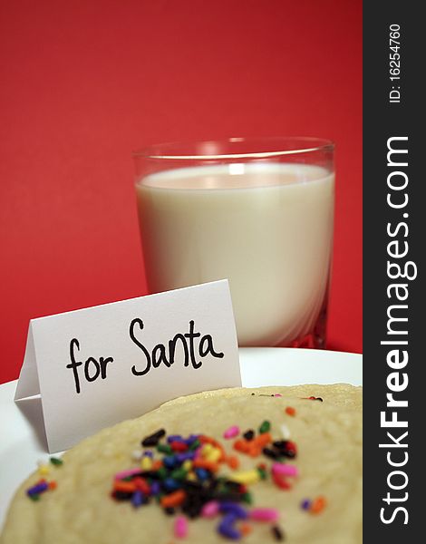 A handwritten invitation to santa's milk and cookies. A handwritten invitation to santa's milk and cookies