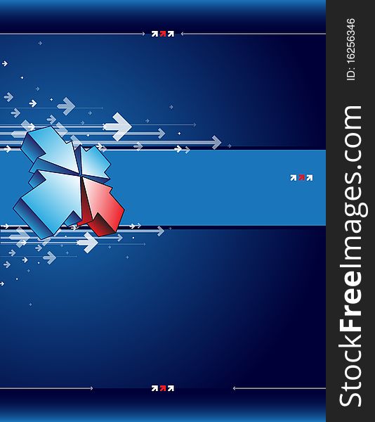 Abstract blue background with arrows and place for your text. Abstract blue background with arrows and place for your text