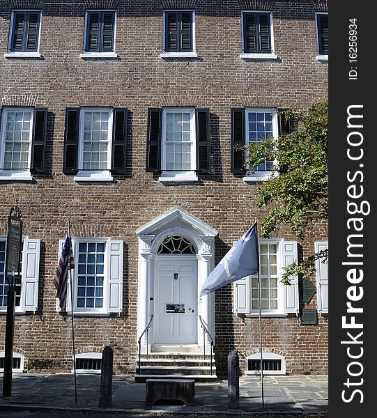 A historic brick building in Charleston, South Carolina