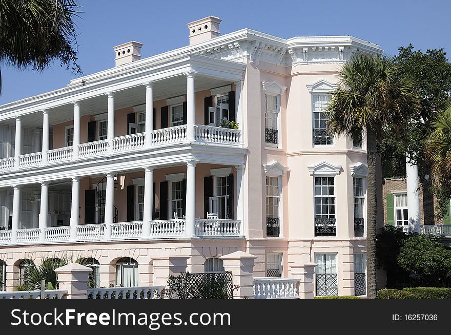 An old traditional mansion in Charleston, South Carolina. An old traditional mansion in Charleston, South Carolina