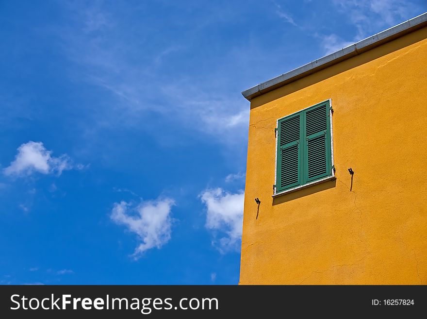 A bright and colorful house in Italy. A bright and colorful house in Italy.