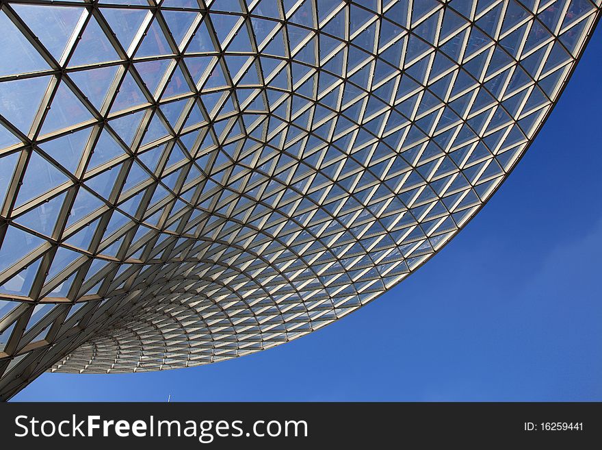 Modern architecture with blue sky