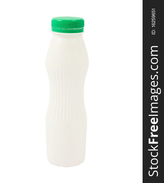 White bottle with a white background