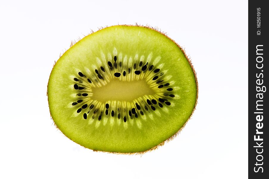 Kiwi Slice On White