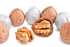 Silver Walnuts Stock Photography Silver Walnuts Stock Photography