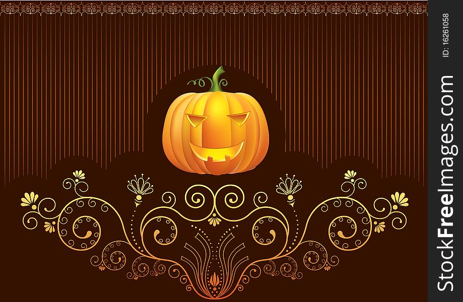 Vector postcard elements for Halloween. Vector postcard elements for Halloween