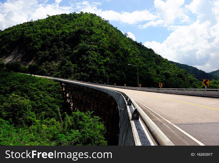 The road bridge in the north of Thailand. The road bridge in the north of Thailand