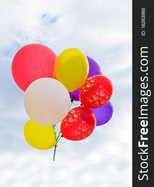 Coloured air balloons against the sky. Coloured air balloons against the sky