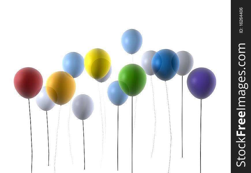 A set of party balloons suitable to use as a background