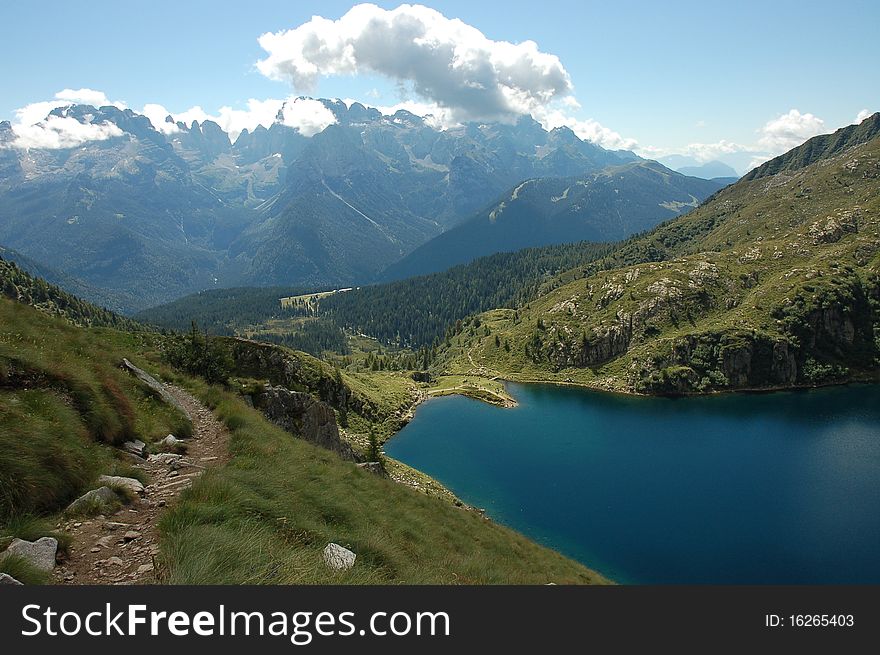 Ritorto Lake in Brenta Dolomites, Italy. Ritorto Lake in Brenta Dolomites, Italy.
