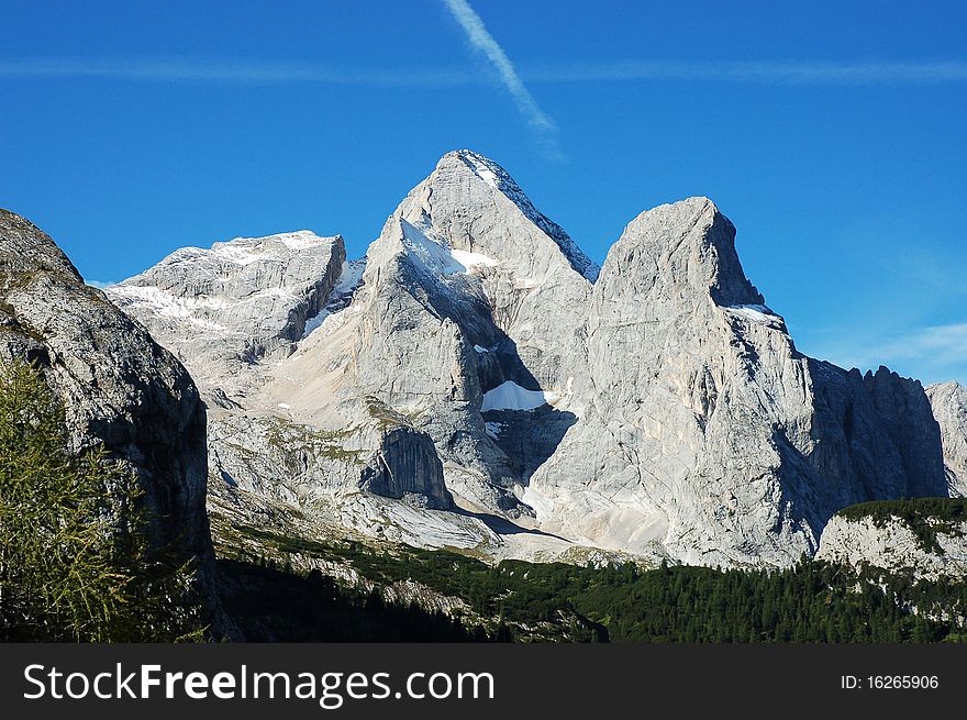 Dolomite mountains in South Tirol, near peak Marmolada, Italy. Dolomite mountains in South Tirol, near peak Marmolada, Italy.