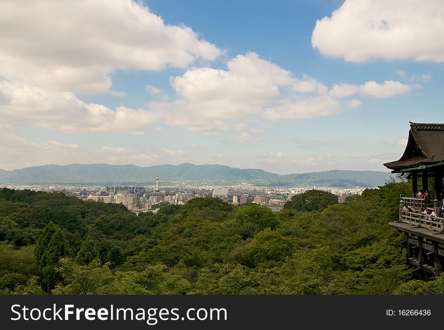 Panoramic view of Kyoto