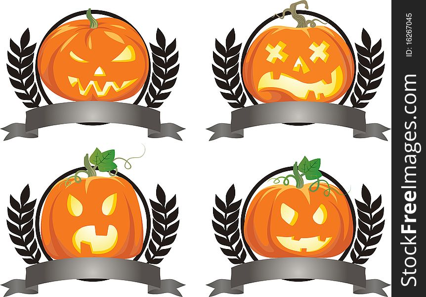 Color  signs on Halloween theme