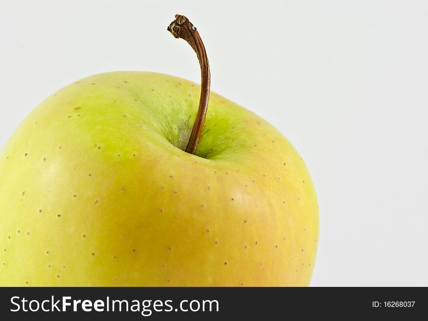 Red green apple on white background. Red green apple on white background