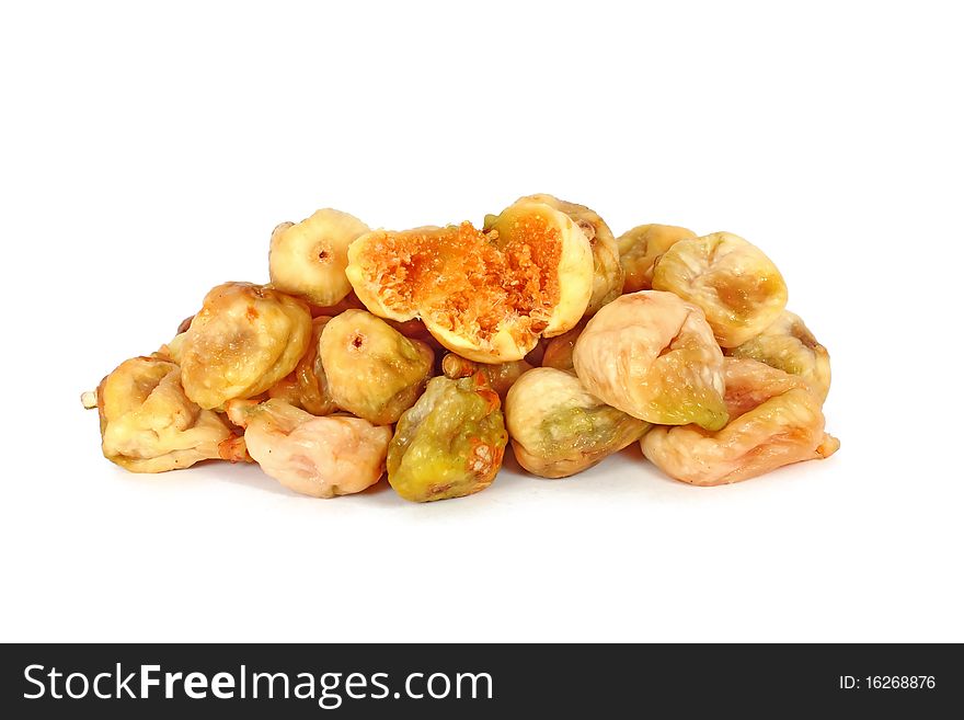 Fresh ripe figs isolated on white background