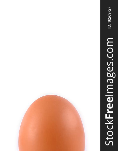 Half an Egg isolated on white background