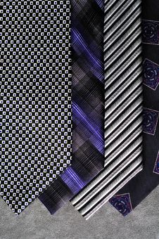 Four Ties With A Gray Background. Royalty Free Stock Image Four Ties With A Gray Background. Royalty Free Stock Image