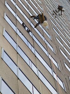 Window Washers Stock Photography
