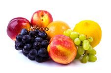 Lemon Orange Grape Nectarine Stock Photos Lemon Orange Grape Nectarine Stock Photos
