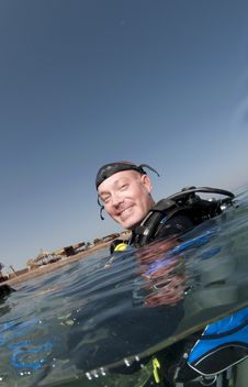 Scuba Diver On Surface Stock Photos Scuba Diver On Surface Stock Photos