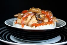Asian Rice Topped With Chicken Royalty Free Stock Photo Asian Rice Topped With Chicken Royalty Free Stock Photo