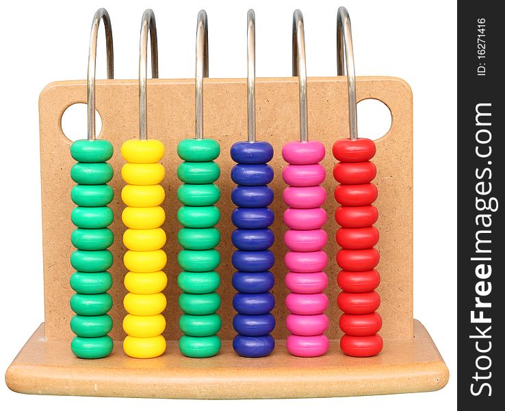 Colourful  abacus is made from rubber tree. Colourful  abacus is made from rubber tree