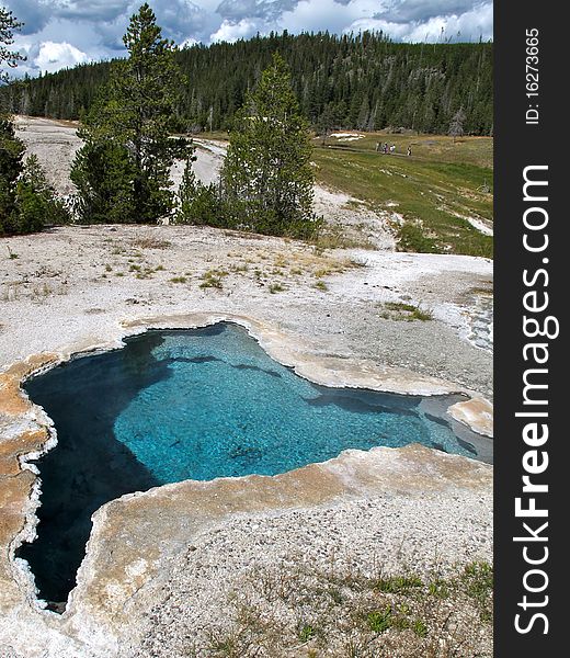 Star shape blue hot spring in yellow stone national park. Star shape blue hot spring in yellow stone national park